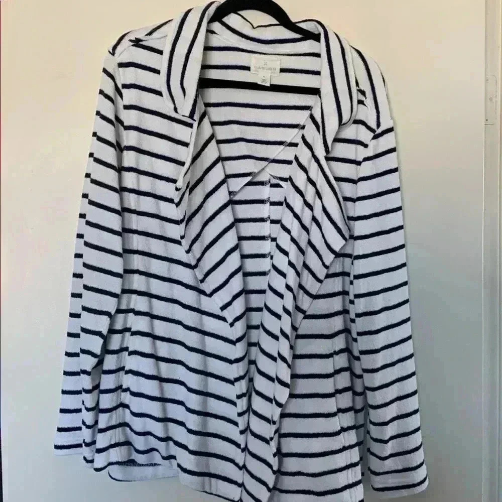 Caslon Striped French Terry Blazer